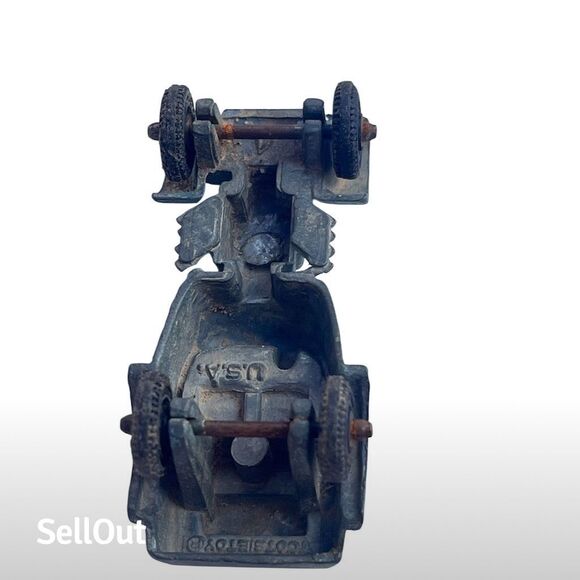 Vintage TootsieToy Blue Hot Rod Roadster Diecast Car - Picture 7 of 9